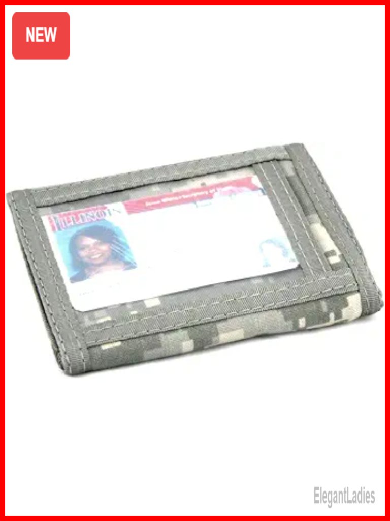 Rfid Camouflage Bifold Id Wallet With Clear Window Made In Usa